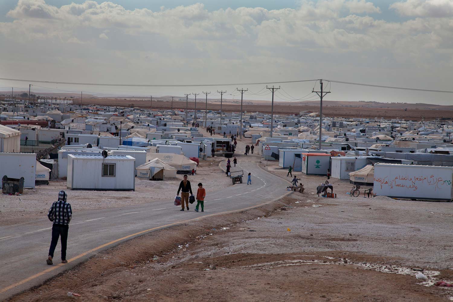 Refugees at the Syrian border. USHMM/Lucian Perkins.