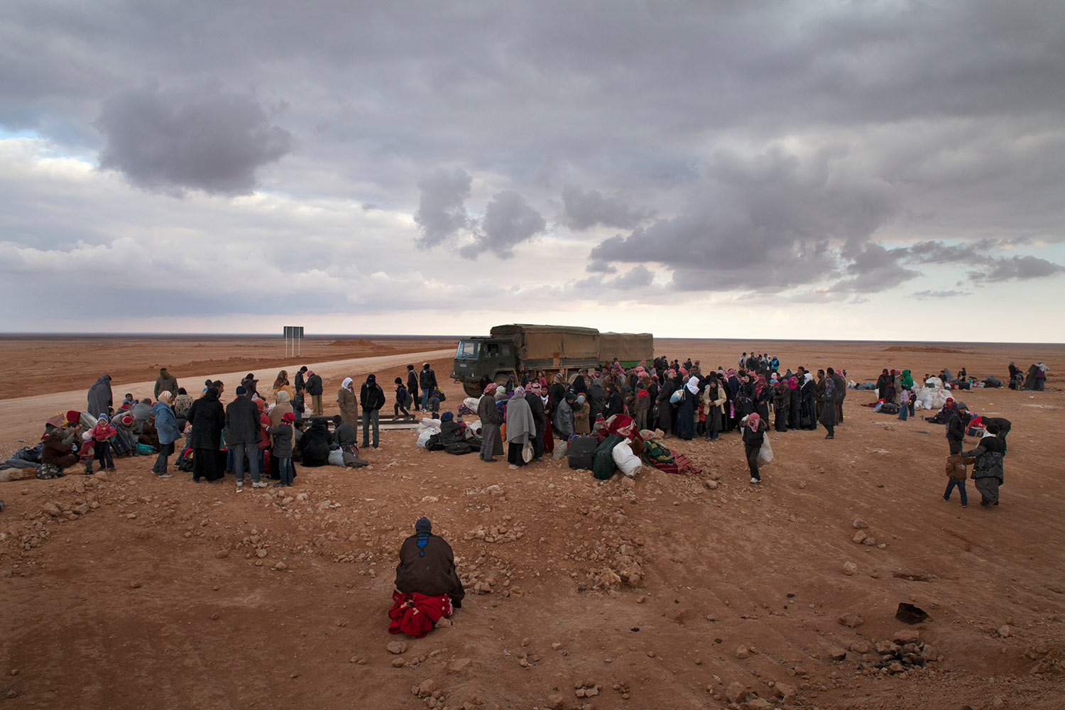 Refugees at the Syrian Border. USHMM/Lucian Perkins.